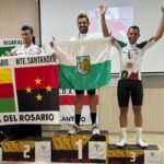Carlos Fernando Díaz Barreto, pedalista sucreño, tercero en contrarreloj individual.
