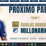 Próximo partido Águilas Doradas Vs. Millonarios