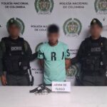 Owen Ramos de la Ossa, capturado con arma de fuego.