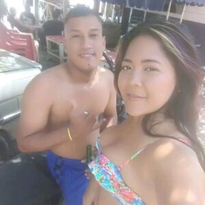 Jorge Luis Borrero Barceló y su ex pareja sentimental y madre de tres hijos.