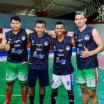 Mario Hernández (arquero) Juan Aguas, Julio Montes y Carlos Onana Acosta.