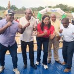 Boxeadores Pambelé y "Máscara" Maturana con Gobernadora de Sucre.