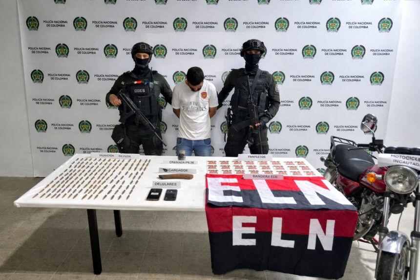 Policía captura a alias Barbas del ELN en Cesar