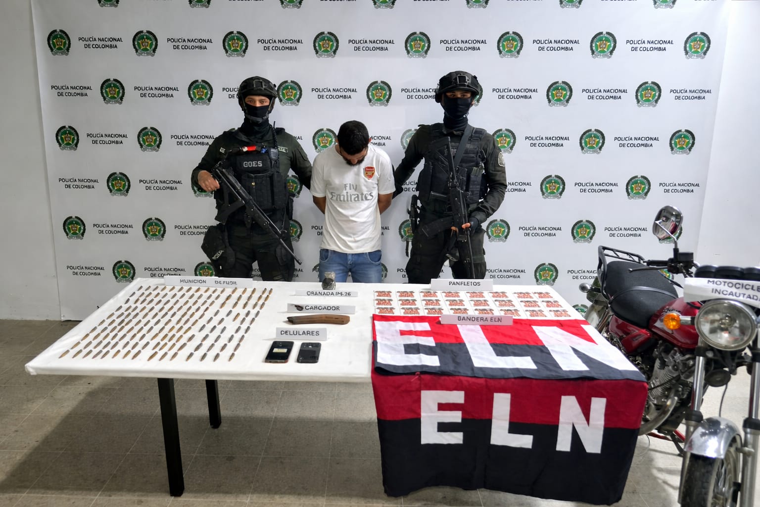Policía captura a alias Barbas del ELN en Cesar