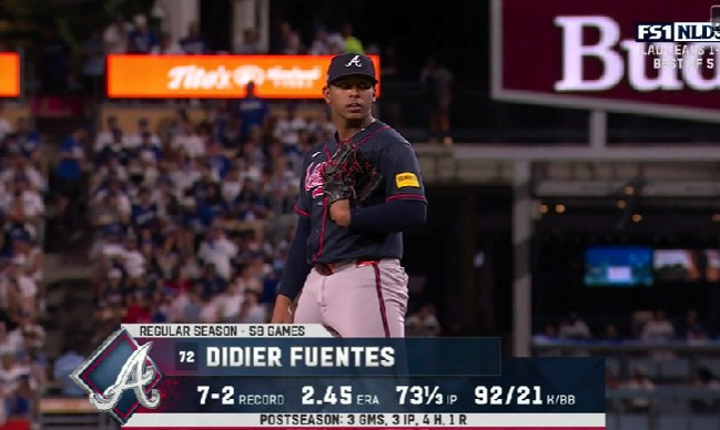 Didier Fuentes en el montículo.