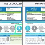 Comparativa de los recibos de julio y septiembre.